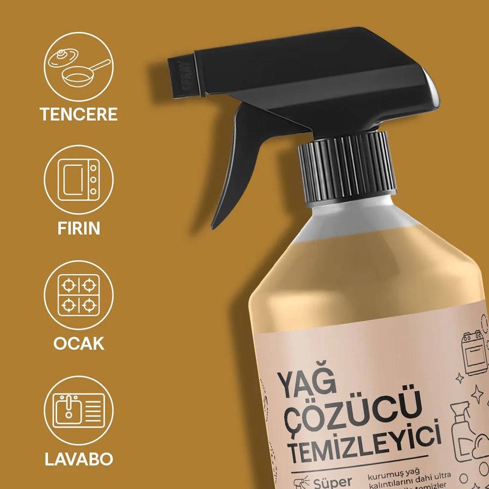 Ultra Güçlü Aspiratör, Izgara, Fırın, Ocak, Tava Yanmış Yağ Çözücü Anında Etkili