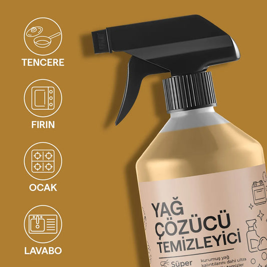 Ultra Güçlü Aspiratör, Izgara, Fırın, Ocak, Tava Yanmış Yağ Çözücü Anında Etkili