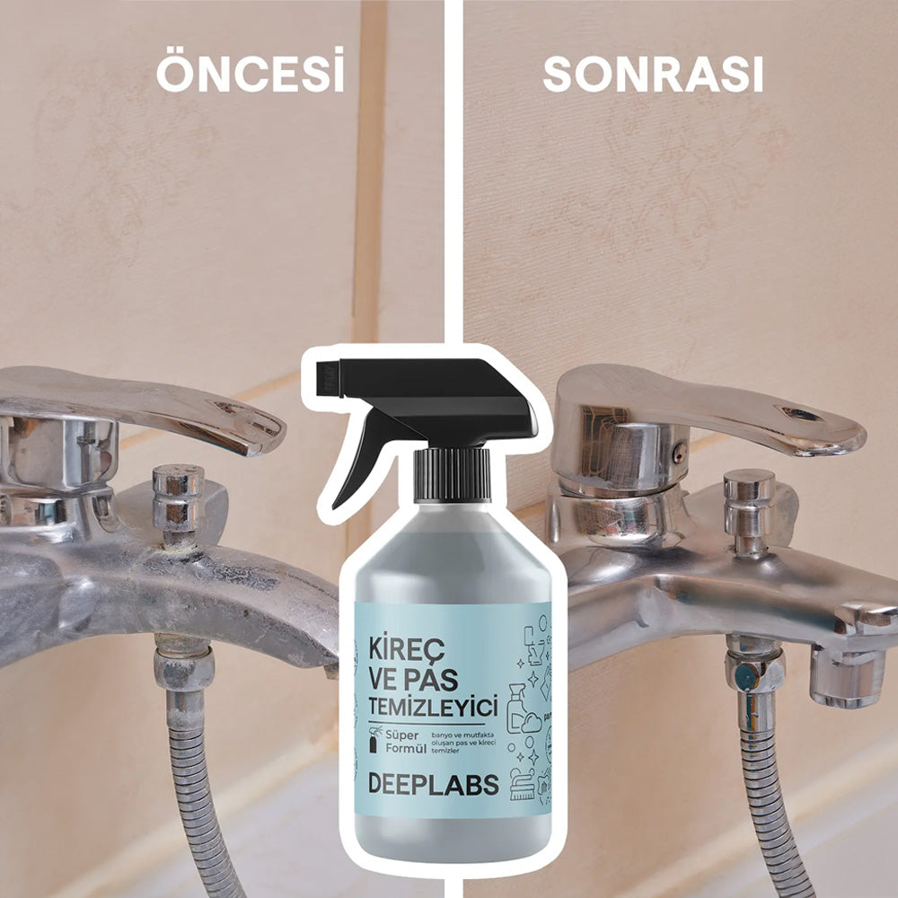 Ultra Güçlü, Banyo, Mutfak İnatçı Pas ve Kireç Temizleyici Anında Etkili Formül