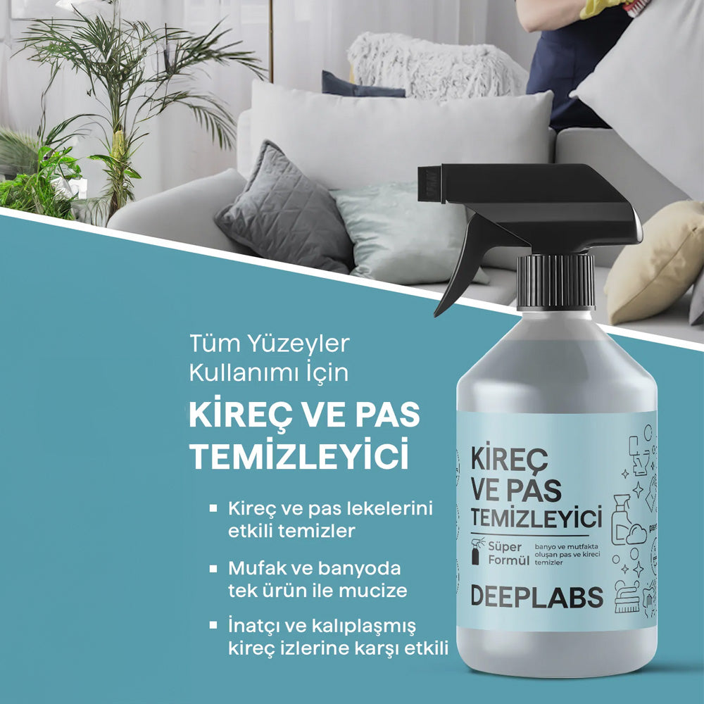 Ultra Güçlü, Banyo, Mutfak İnatçı Pas ve Kireç Temizleyici Anında Etkili Formül