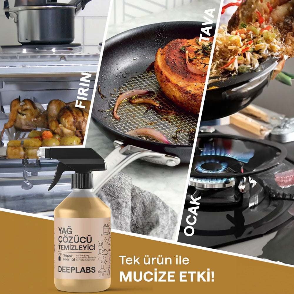Ultra Güçlü Aspiratör, Izgara, Fırın, Ocak, Tava Yanmış Yağ Çözücü Anında Etkili